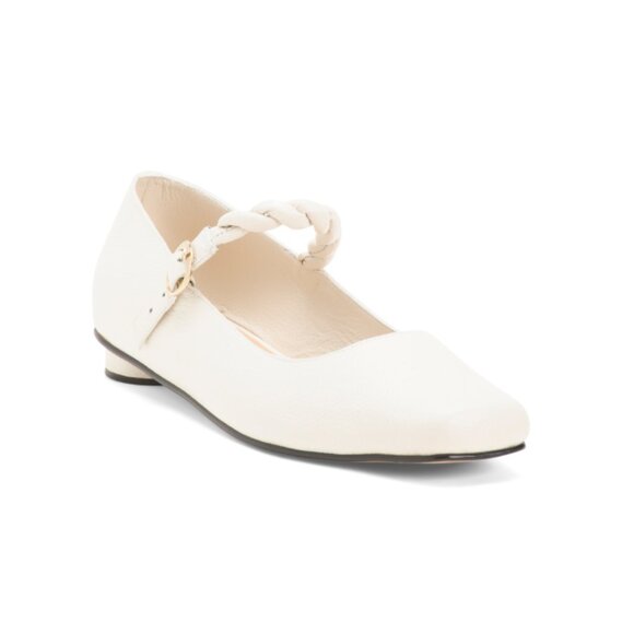 ALTA Off White Made In Colombia Leather Cipria Mary Jane Flats - Picture 1 of 2